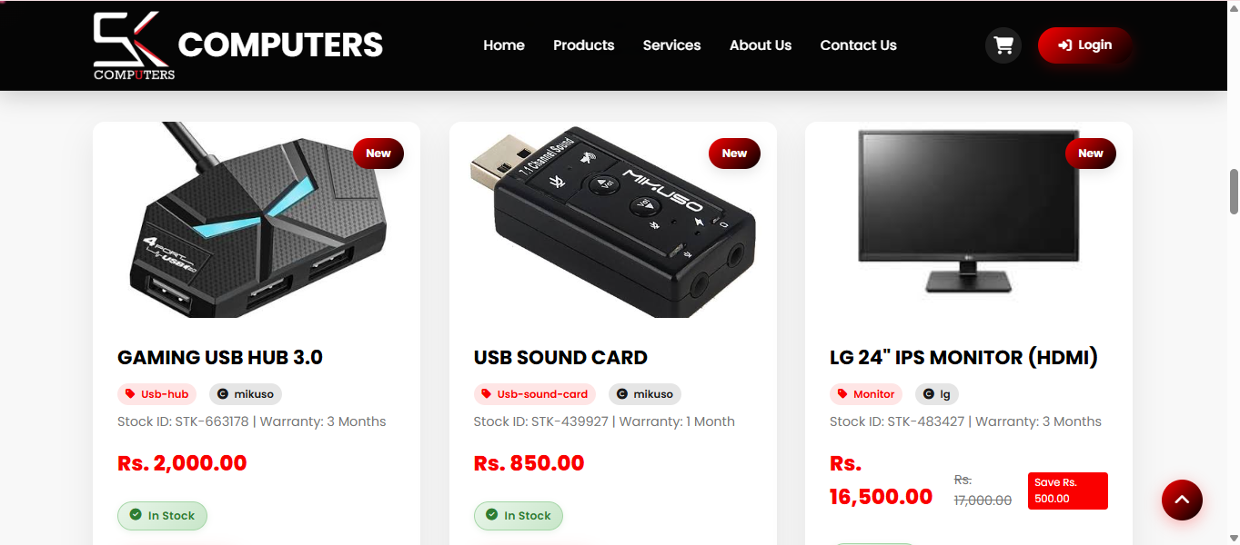 SK Computers: Computer product catalogue